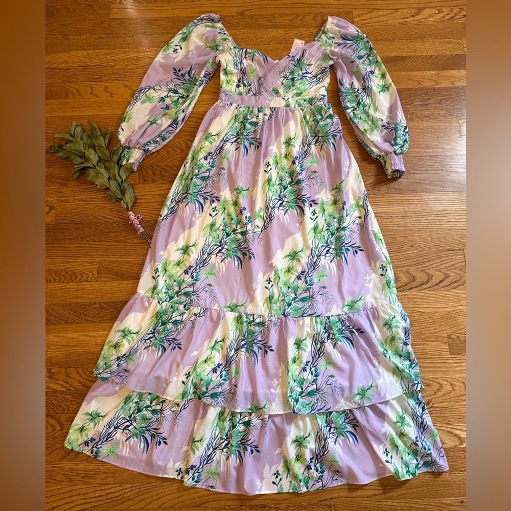 NWT Sweetheart neck Floral Maxi Dress in size M - Picture 7 of 13